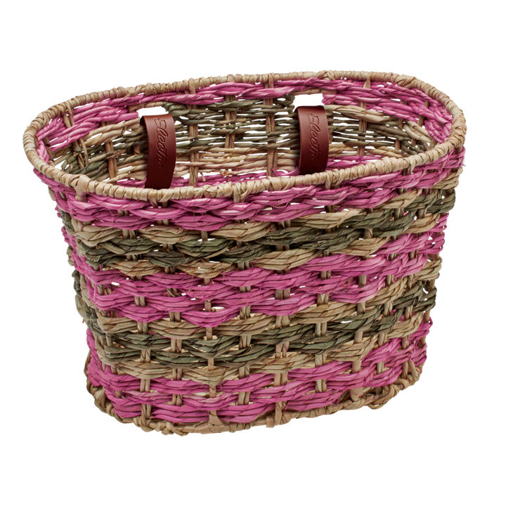 Корзина для велосипеда Electra Woven Palm Frond Basket Latte Blush